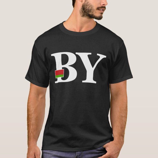 Belarus Flag and Country Initials T-Shirt (Front)