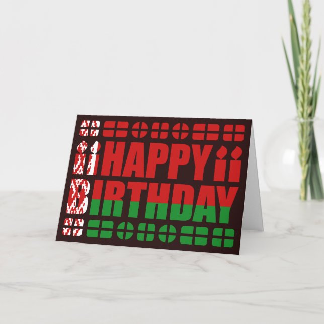 Belarus Flag Birthday Card (Front)