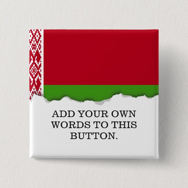 Belarus Flag Button (Front)
