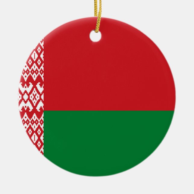 Belarus flag ceramic ornament (Front)