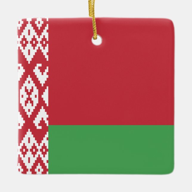 Belarus Flag Ceramic Ornament (Front)