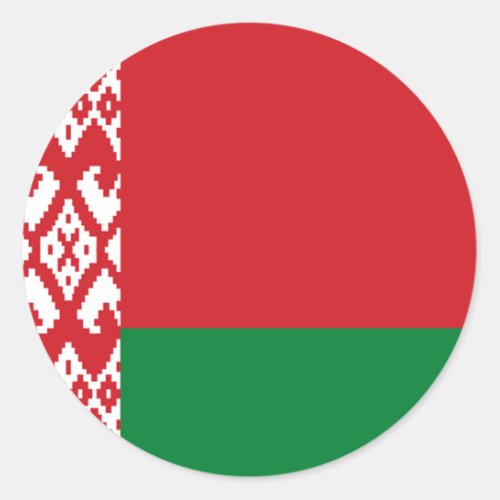 Belarus Flag Classic Round Sticker