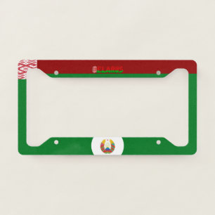 Belarus flag-coat of arms license plate frame
