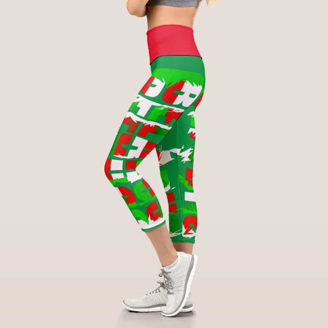 Belarus Flag Colours Stylized Leggings (Left)