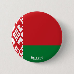 Belarus Flag Cute Patriotic Button