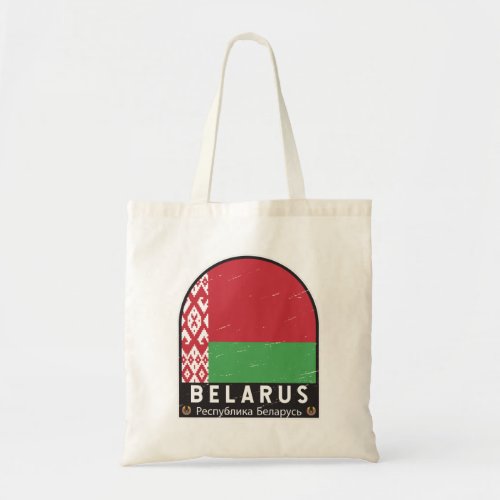 Belarus Flag Emblem Distressed Vintage Tote Bag