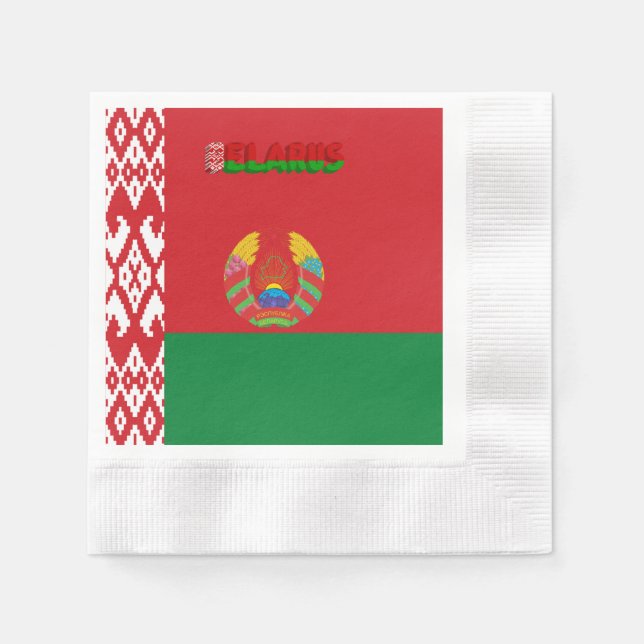 Belarus flag-emblem        napkins (Front)