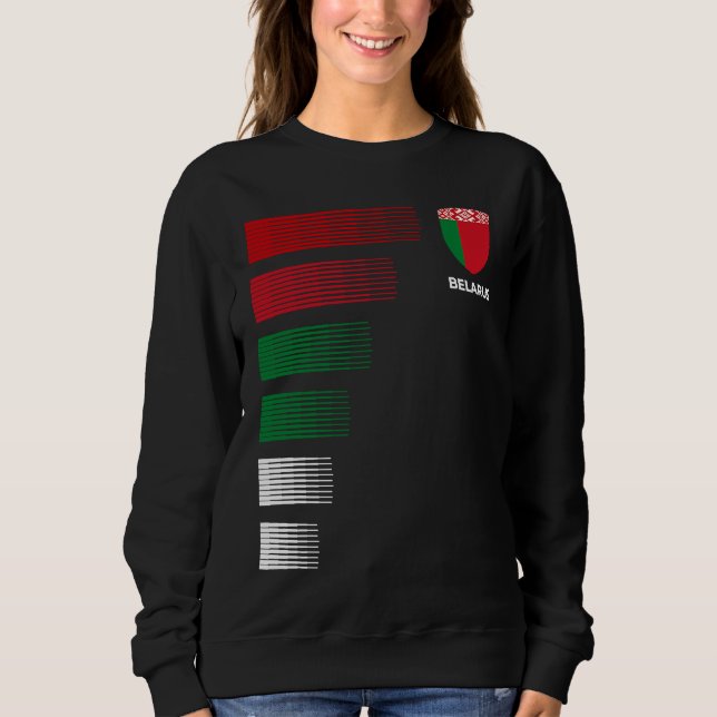 Belarus Flag Emblem Patriotic Belarusian National  Sweatshirt (Front)