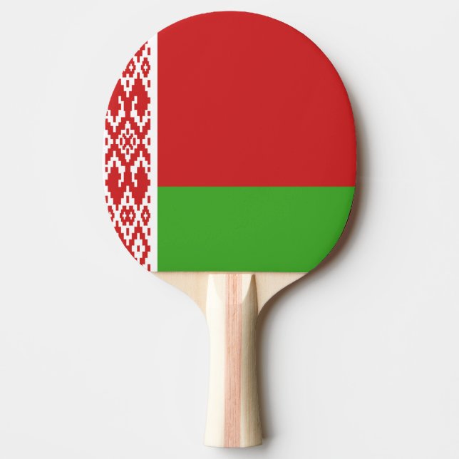 Belarus Flag Emblem Ping Pong Paddle (Front)