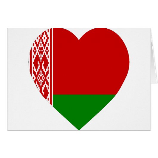 Belarus Flag Heart Cards (Front Horizontal)