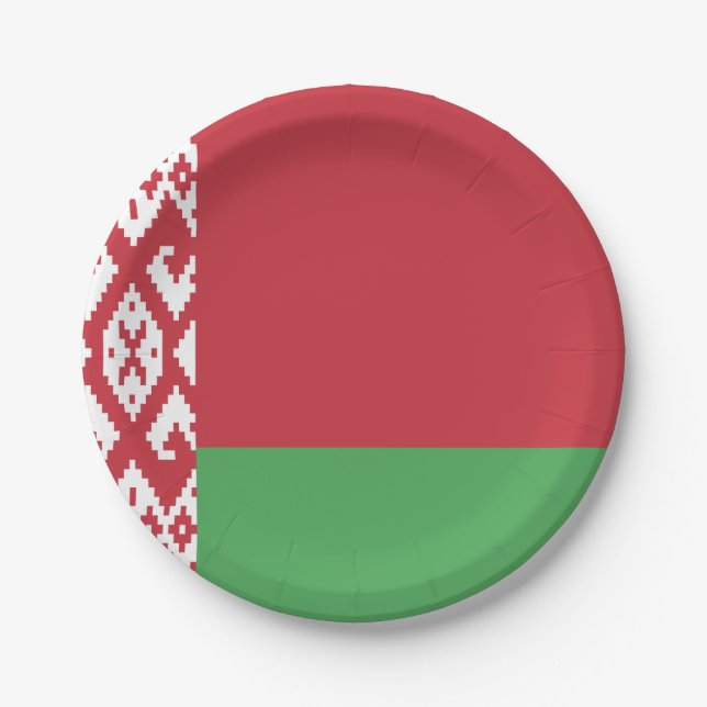 Belarus Flag Paper Plates (Front)