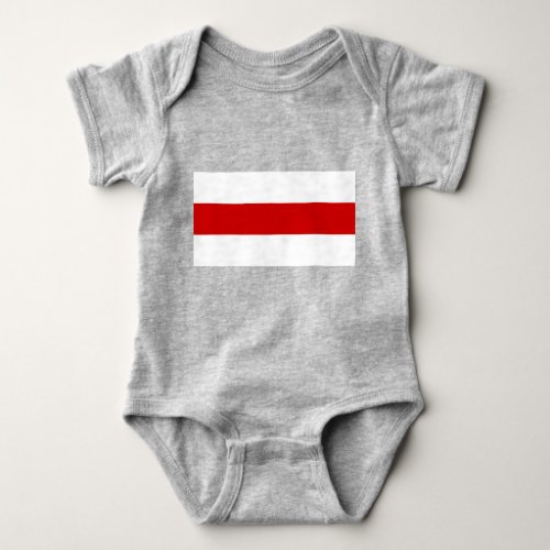 Belarus Flag Red and White Baby Bodysuit