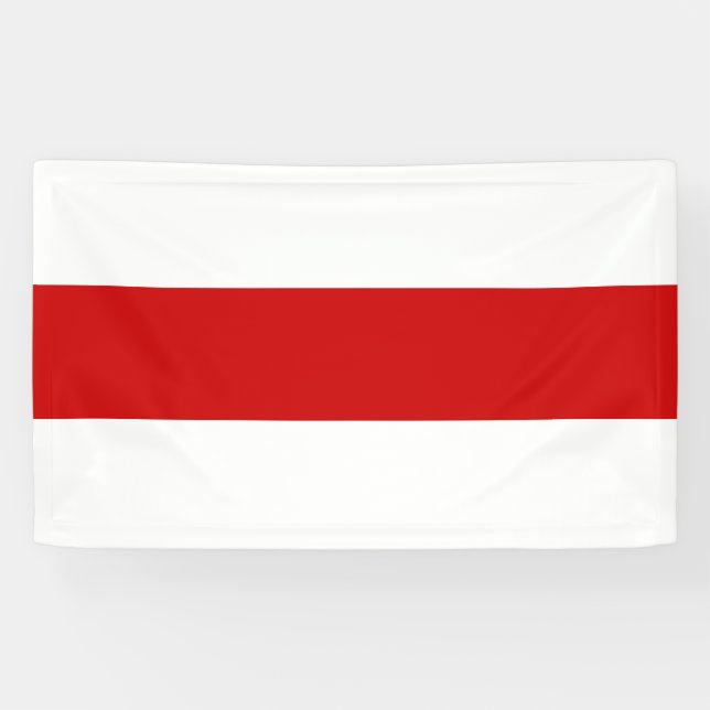 Belarus Flag (Red and White) Banner (Horizontal)