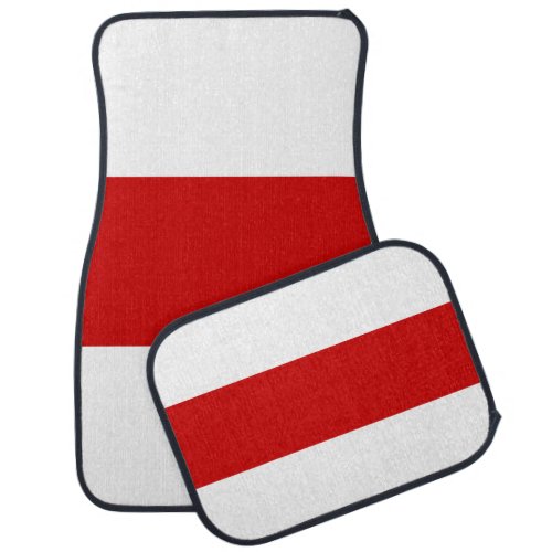 Belarus Flag Red and White Car Floor Mat