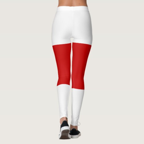 Belarus Flag Red and White Leggings