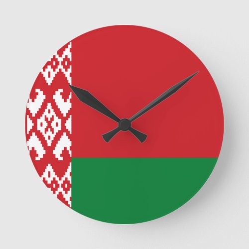 Belarus Flag Round Clock