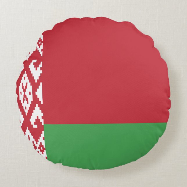 Belarus Flag Round Pillow (Front)