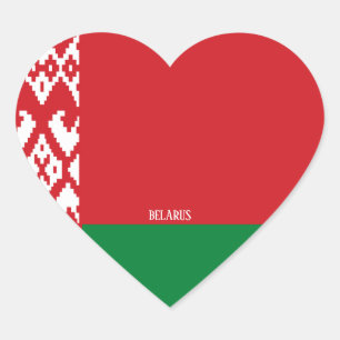 Belarus Flag Splendid Patriotic Heart Sticker
