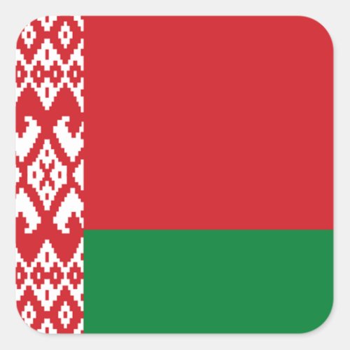 Belarus Flag Square Sticker