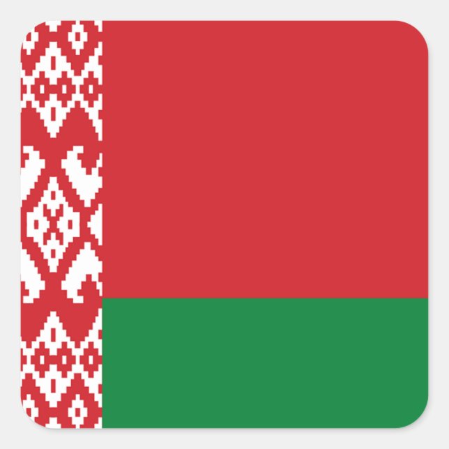 Belarus Flag Square Sticker (Front)