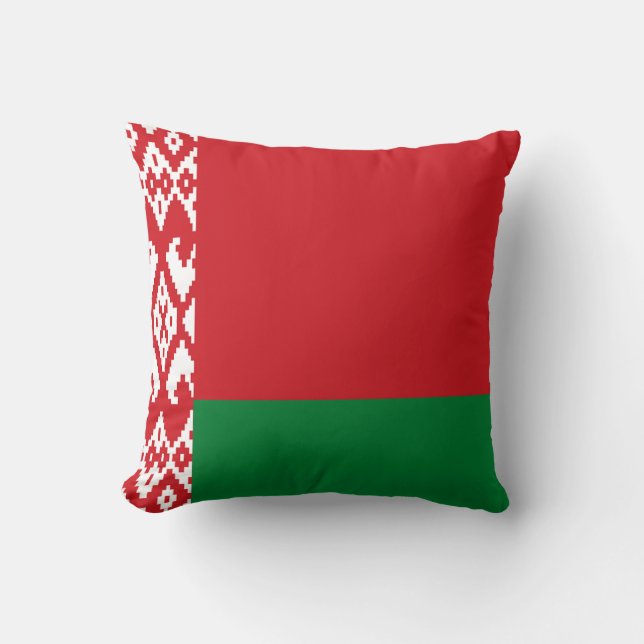 Belarus Flag Throw Pillow (Front)