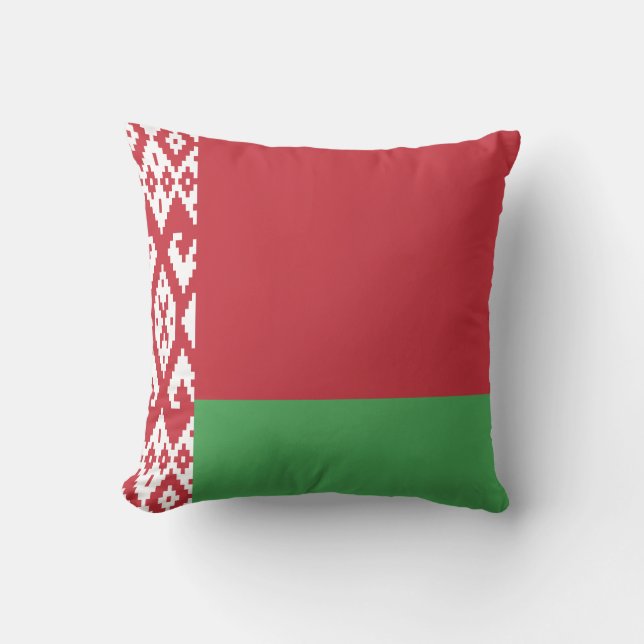 Belarus Flag Throw Pillow (Front)