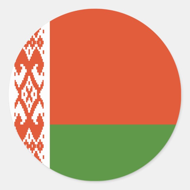 Belarus Flag Total Coverage  Classic Round Sticker (Front)