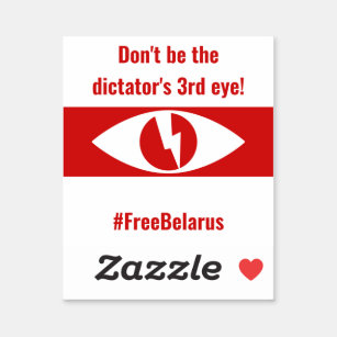 Belarus Free Democratic English - Third Eye Sticker