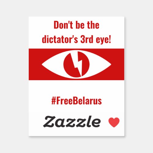 Belarus Free Democratic English _ Third Eye Sticker
