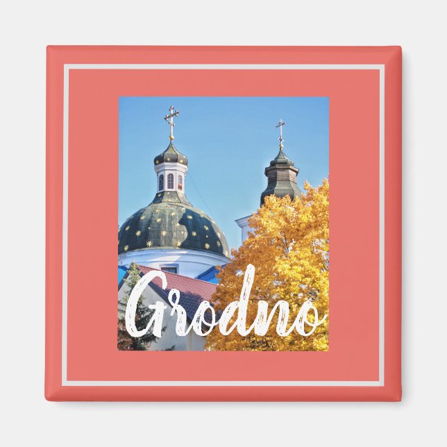 Belarus Grodno Architecture Landscape Magnet (Front)