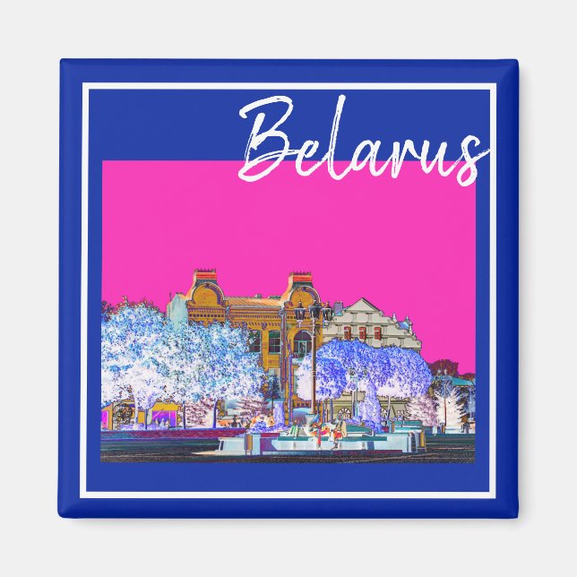 Belarus Grodno City View Architecture Magnet (Front)