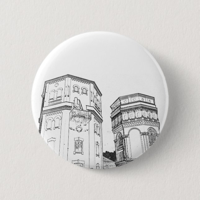 Belarus Grodno Water Towers Button (Front)