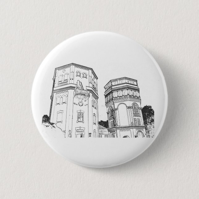 Belarus Grodno Water Towers Button (Front)
