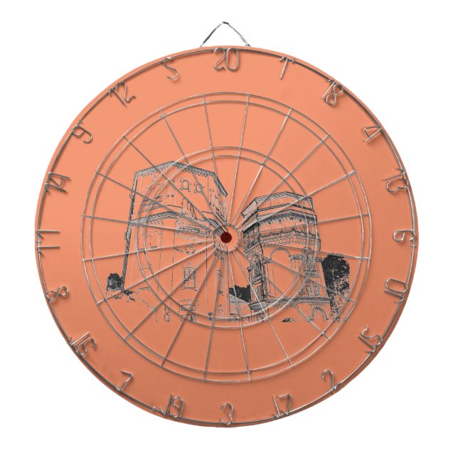 Belarus Grodno Water Towers Dart Board (Front)