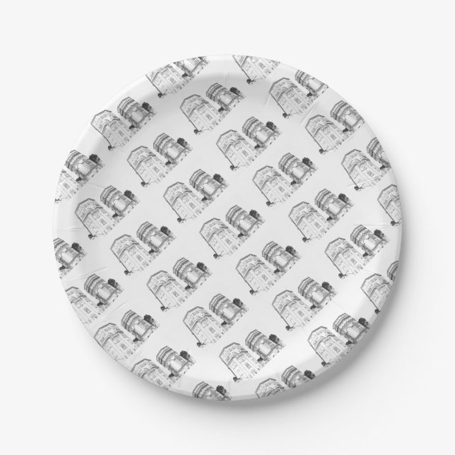 Belarus Grodno Water Towers Paper Plates (Front)