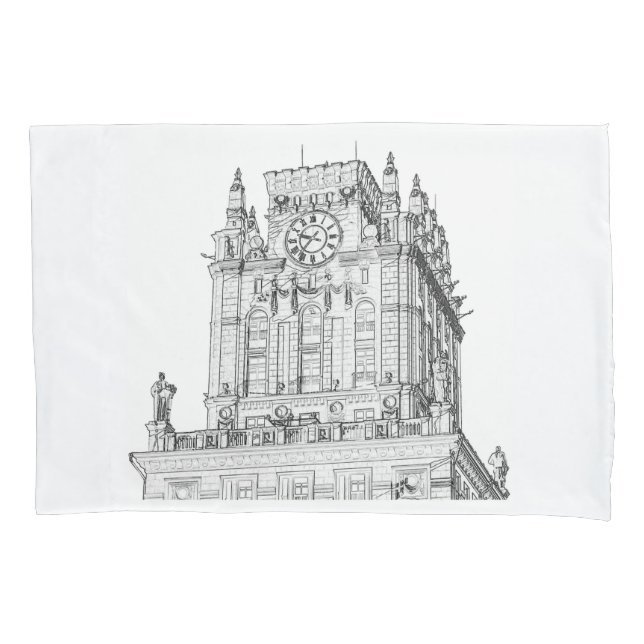 Belarus I Love Minsk City Gates Architecture Pillow Case (Front)