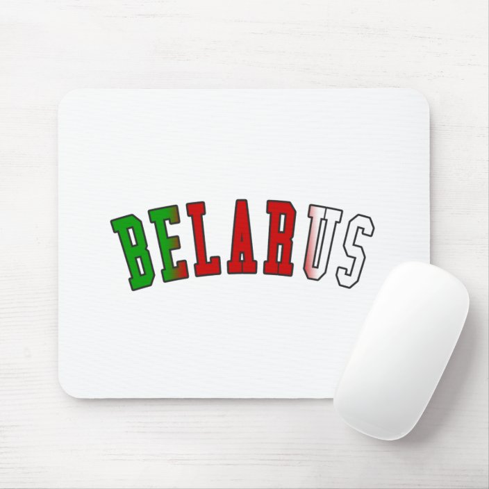 Belarus in National Flag Colors Mouse Pad
