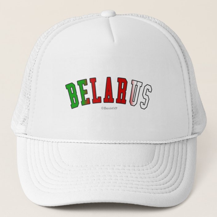 Belarus in National Flag Colors Trucker Hat