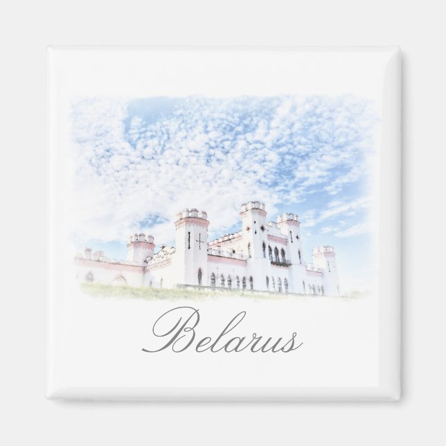 Belarus Kosava Palace Castle Architecture Magnet (Front)