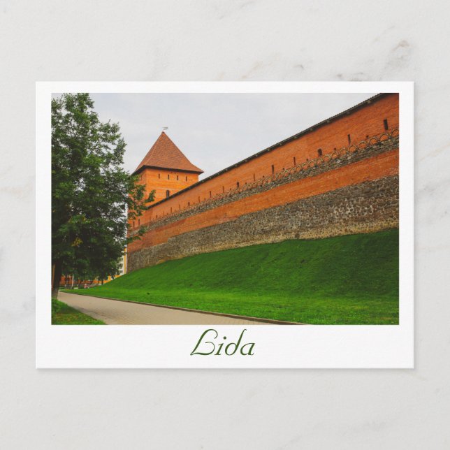 Belarus Lida Cityscape City Castle Architecture Postcard (Front)