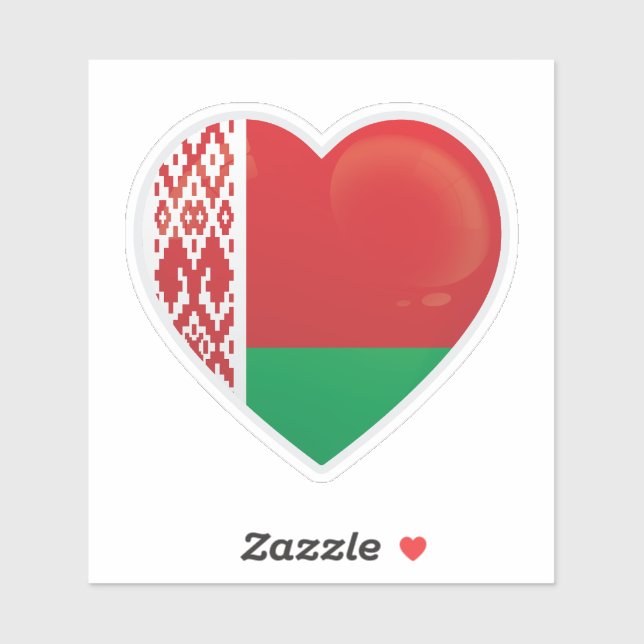 Belarus Love Icon Sticker (Sheet)