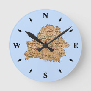 Belarus Map Clock