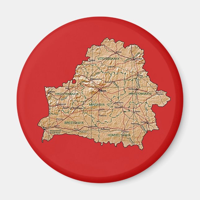 Belarus Map Magnet (Front)