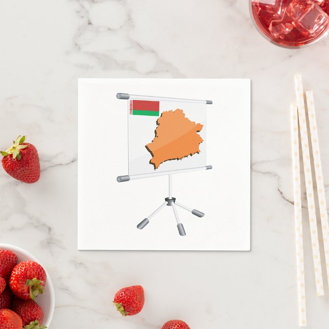 Belarus Map Paper Napkins (Creator Uploaded)