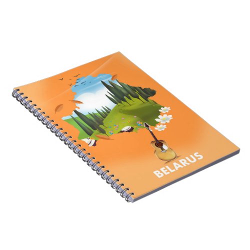 Belarus Map travel poster Notebook