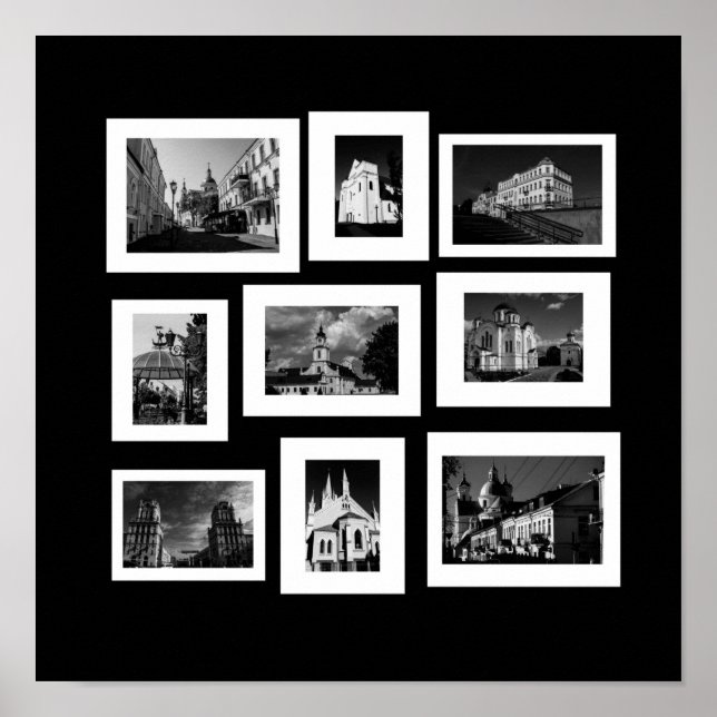 Belarus Minsk Grodno Vitebsk Brest Architecture Poster (Front)