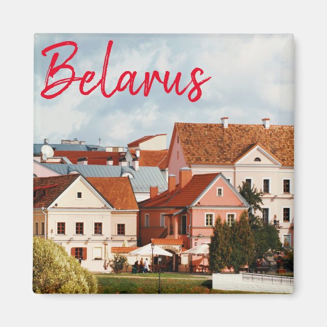 Belarus Minsk Old Town Architecture Magnet (Front)