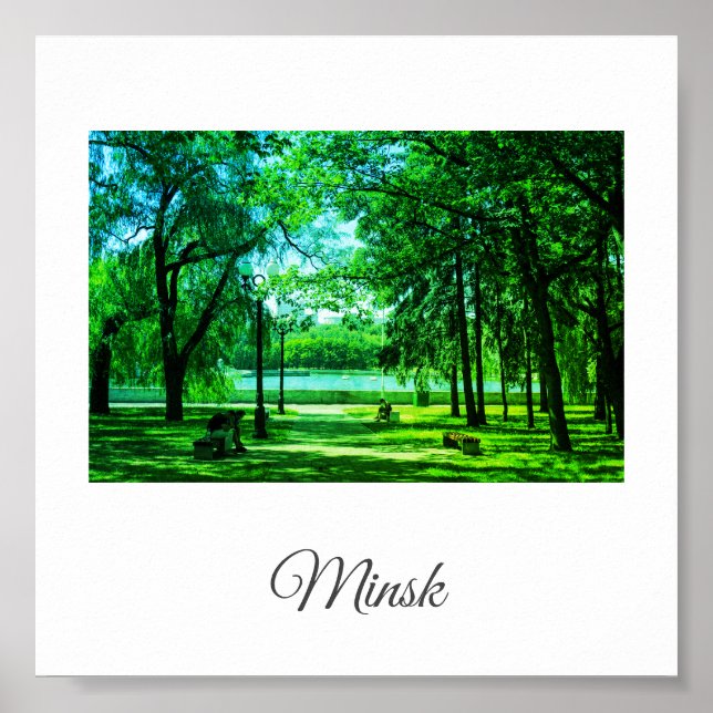 Belarus Minsk Park Life Cityscape Poster (Front)