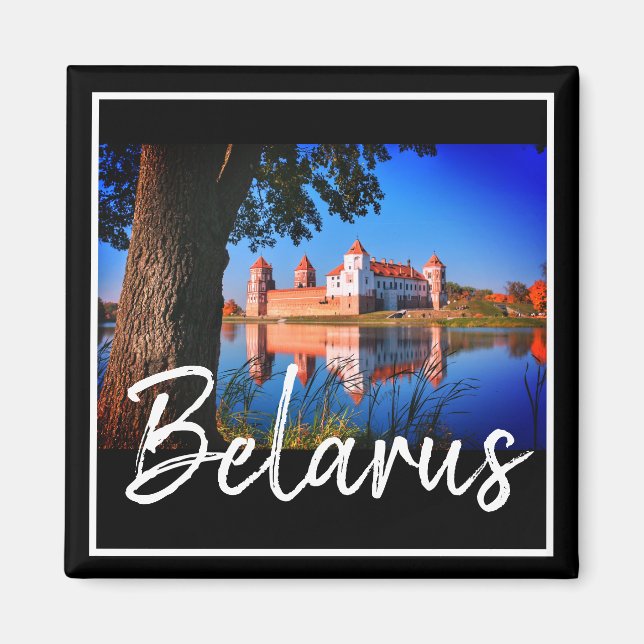 Belarus Mir Castle Architecture Nature Magnet (Front)