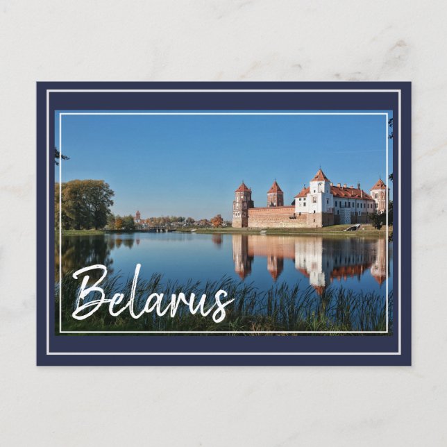Belarus Mir Castle Architecture Nature Postcard (Front)